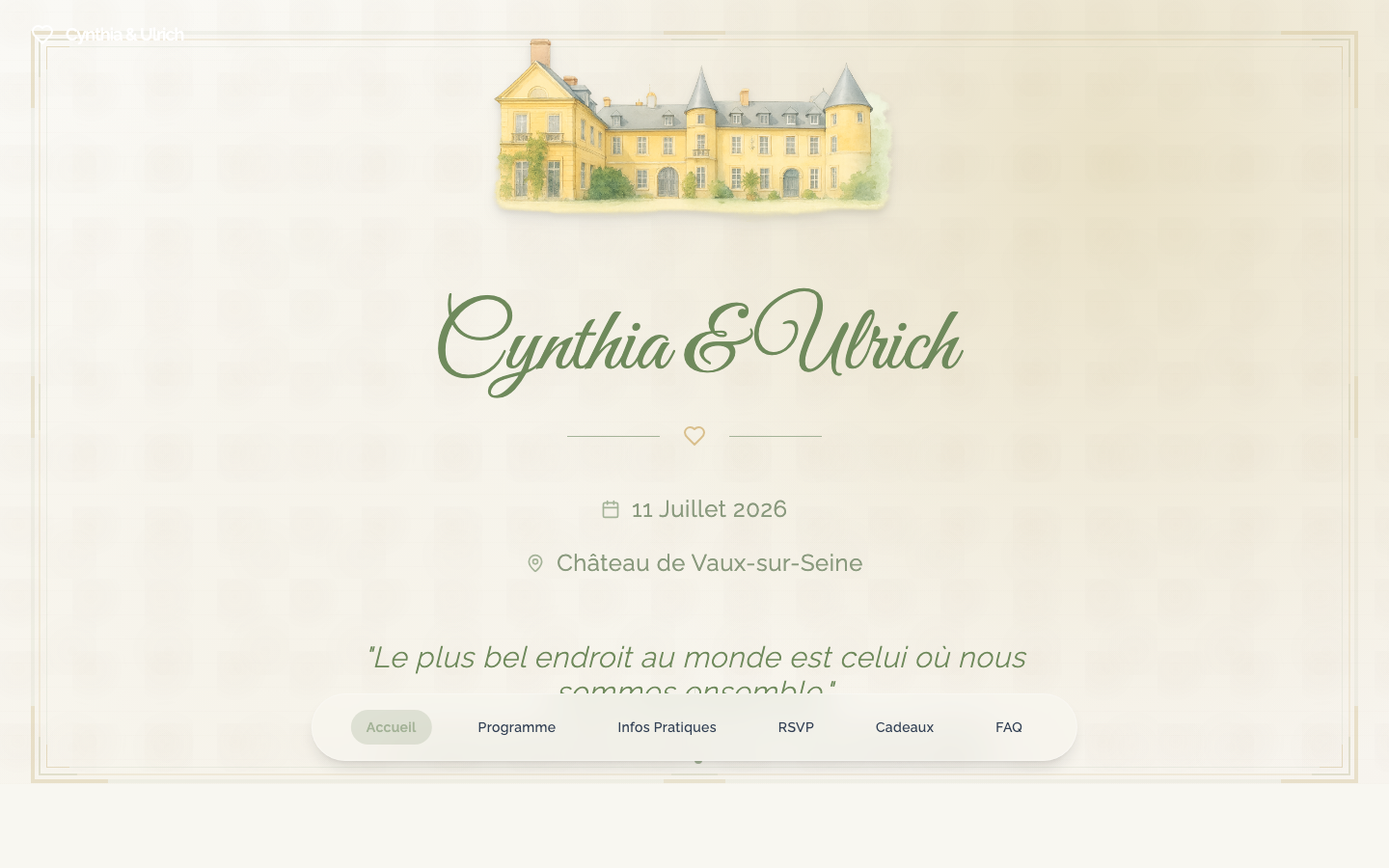 Cynthia & Ulrich — château aquarelle